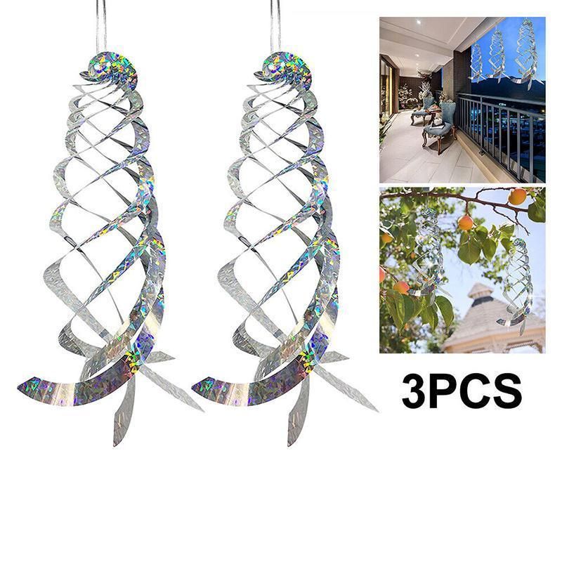 Reflective Bird Deterrent Spinners - Effective Garden Protection - 6PCS