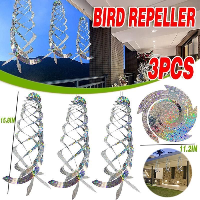 Reflective Bird Deterrent Spinners - Effective Garden Protection - 6PCS