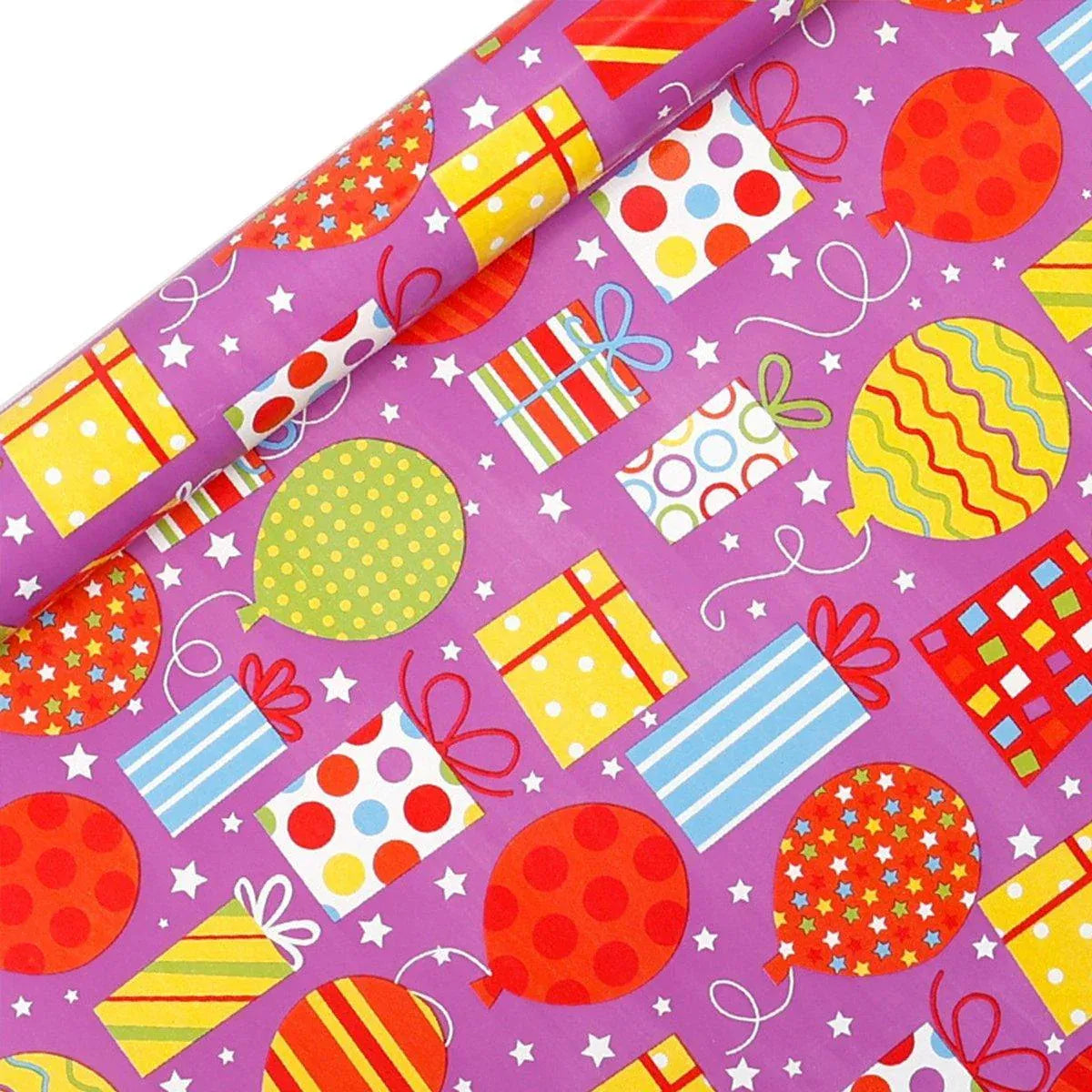 3 Pack Colorful Celebration with Premium Present Wrapping Paper - QQLW