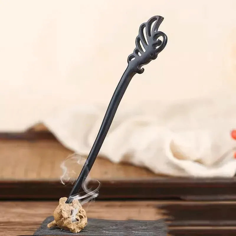 Retro Wooden Carved Hair Sticks Women Hairpin Barrette Chopsticks Accessories - A