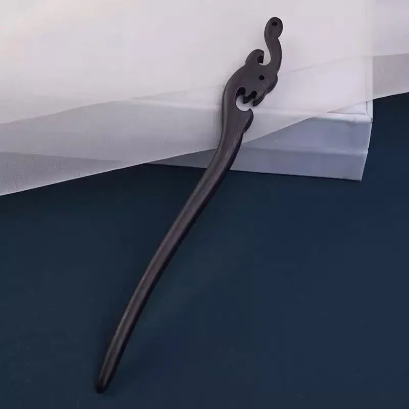 Retro Wooden Carved Hair Sticks Women Hairpin Barrette Chopsticks Accessories - A