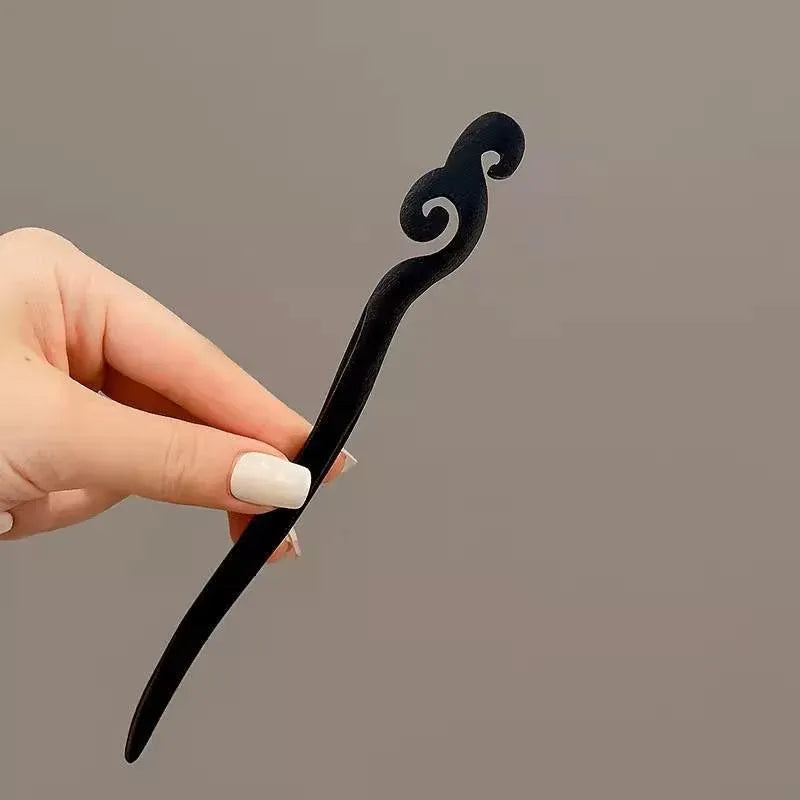 Retro Wooden Carved Hair Sticks Women Hairpin Barrette Chopsticks Accessories - A