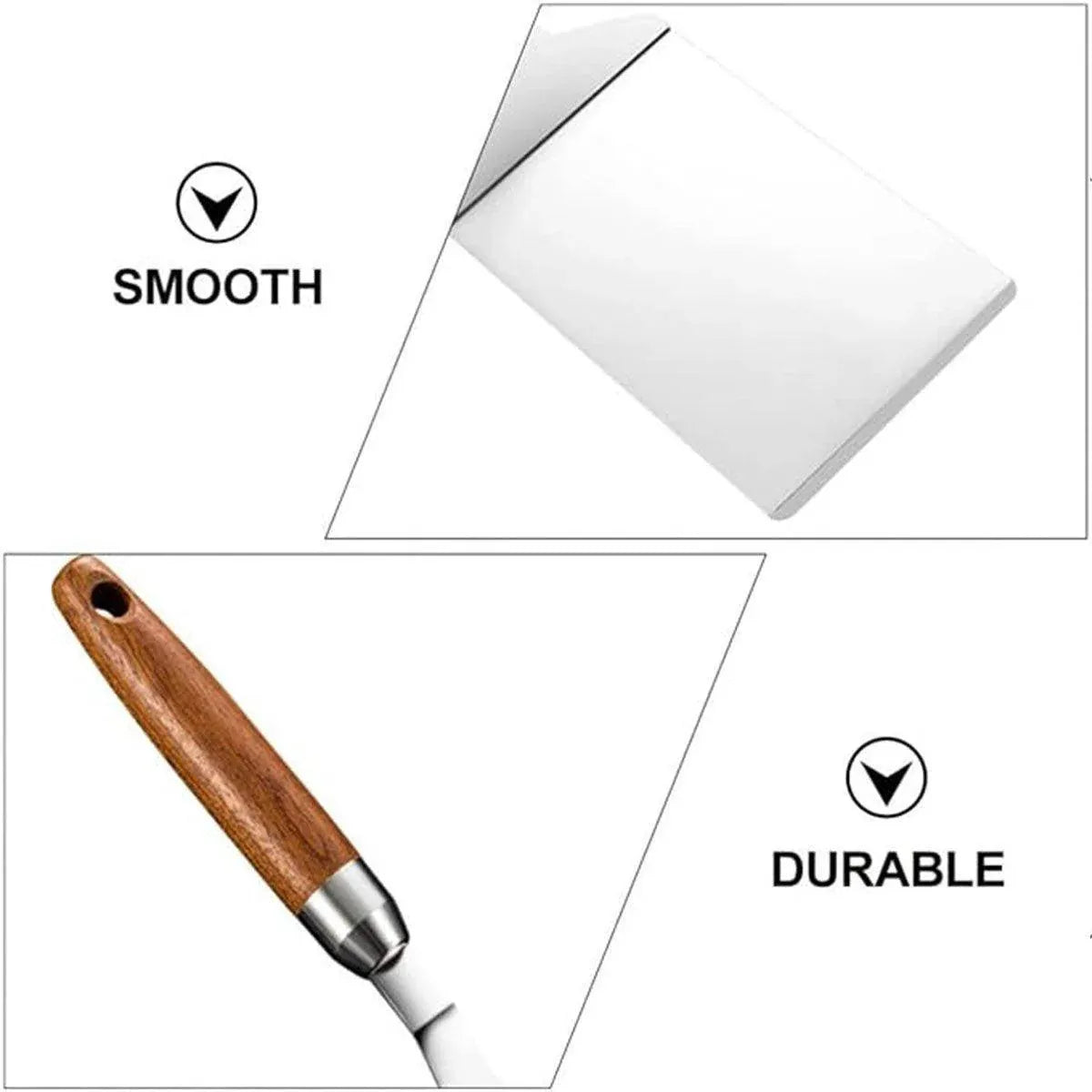 Steel Cooking Shovel Teppanyaki Spatula Pancake Steak Flipper Tool Blade 285mm 197654