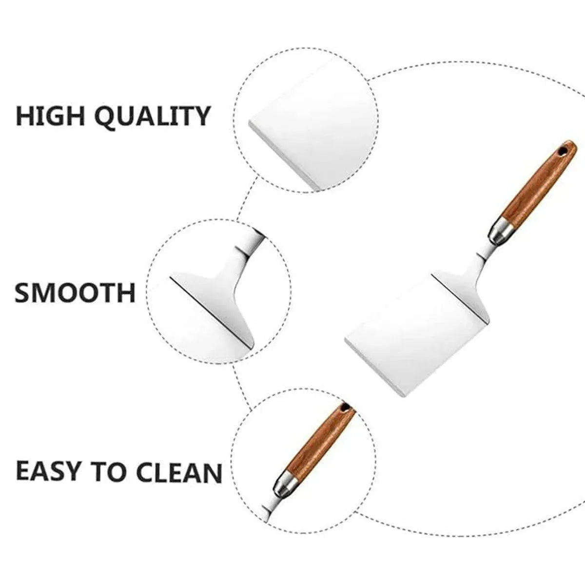 Cooking Shovel Teppanyaki Spatula Pancake Steak Flipper Tool Blade 285mm 197654 Stainless