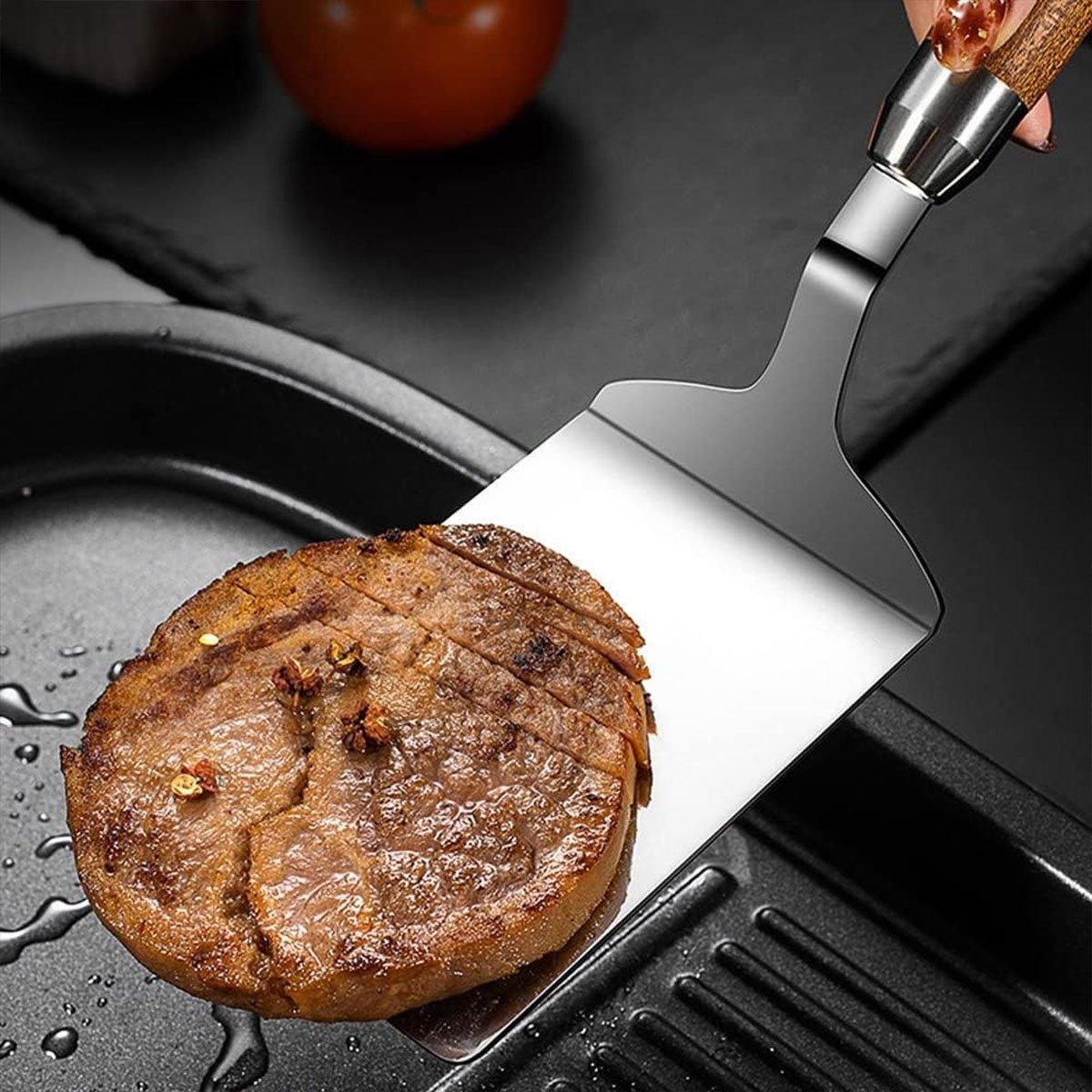 Shovel Teppanyaki Spatula Pancake Steak Flipper Tool Blade 285mm 197654 Stainless Steel