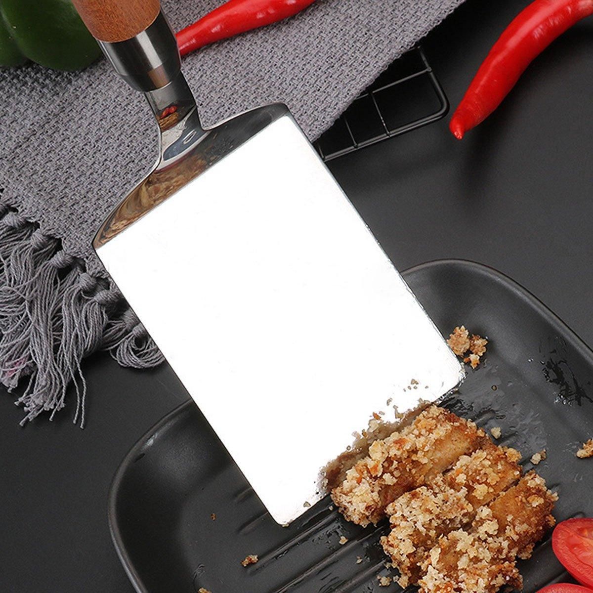 Stainless Steel Cooking Shovel Pancake Steak Flipper Tool Teppanyaki Spatula