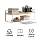 Double Layer Storage Shelf Desktop Organiser Cosmetics Stationery Rack Durable