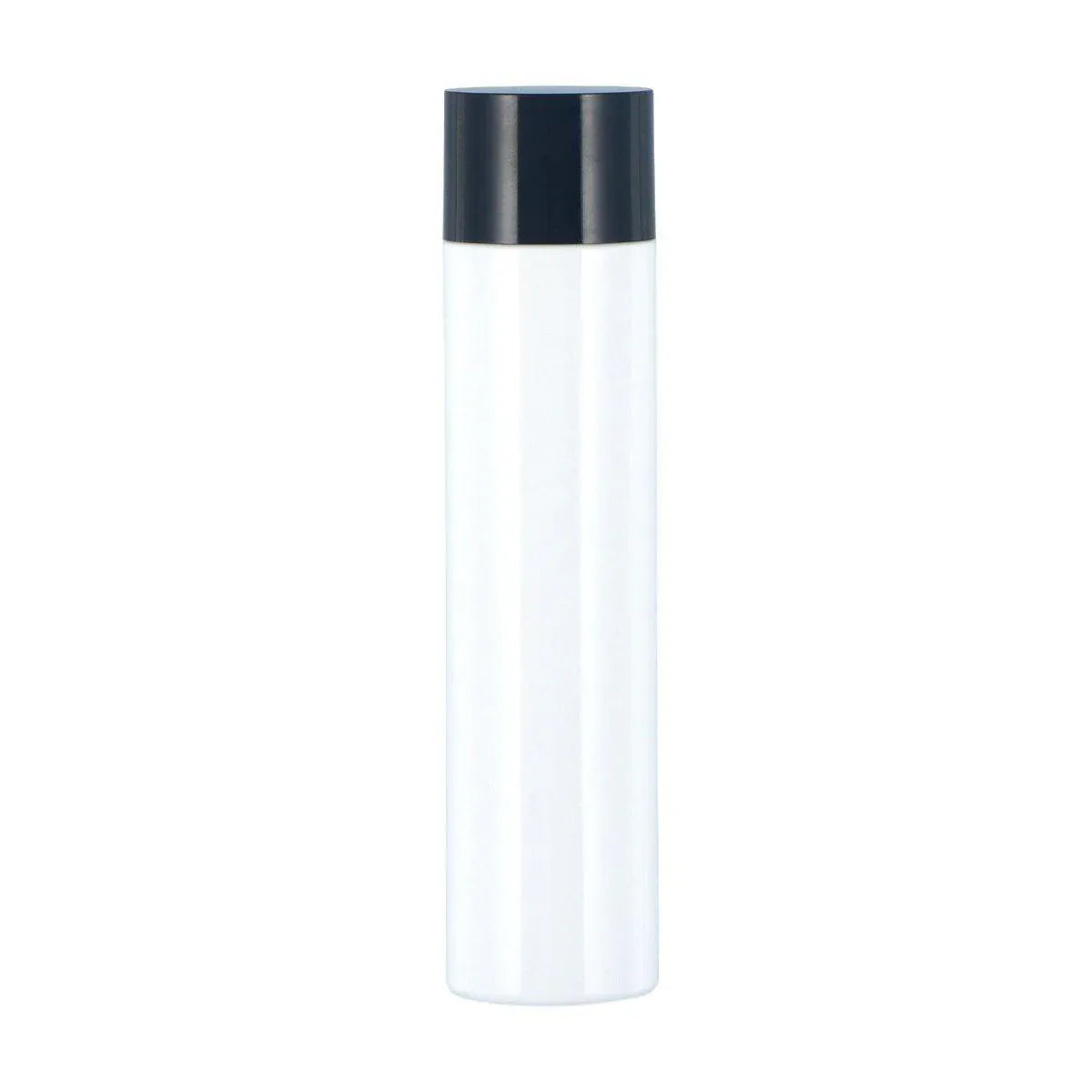 50/100/150ml Plastic Toner Lotion Bottles Refillable Travel Cosmetic Containers - Black Lid + White Bottle - 100ml