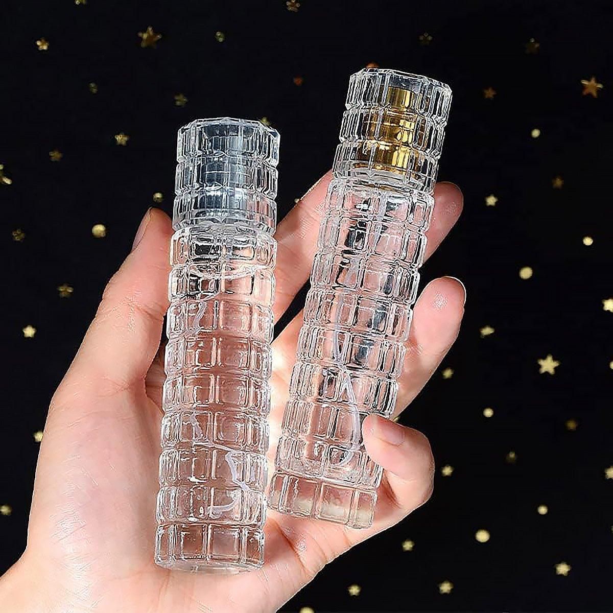 2pcs 30ml Travel Refillable Cosmetic Spray Bottle Empty Mist Pump Container Set - Silver