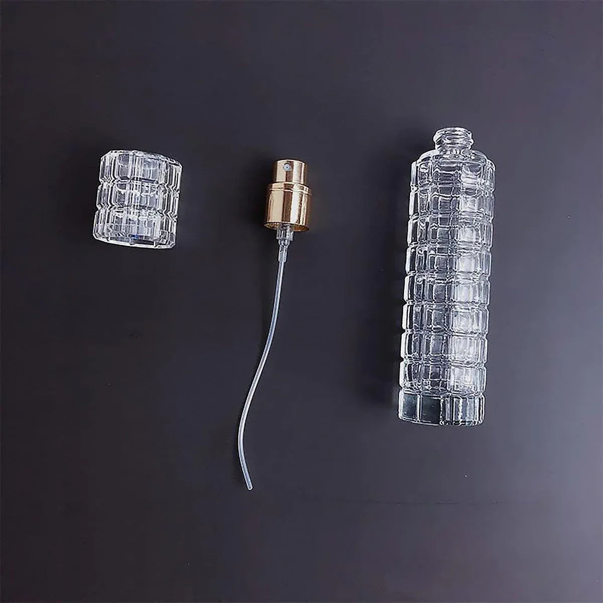 2pcs 30ml Travel Refillable Cosmetic Spray Bottle Empty Mist Pump Container Set - Silver