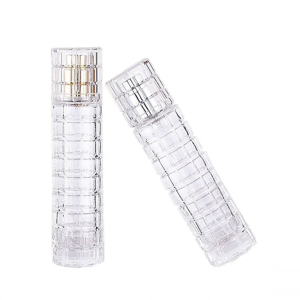 2pcs 30ml Travel Refillable Cosmetic Spray Bottle Empty Mist Pump Container Set - Silver