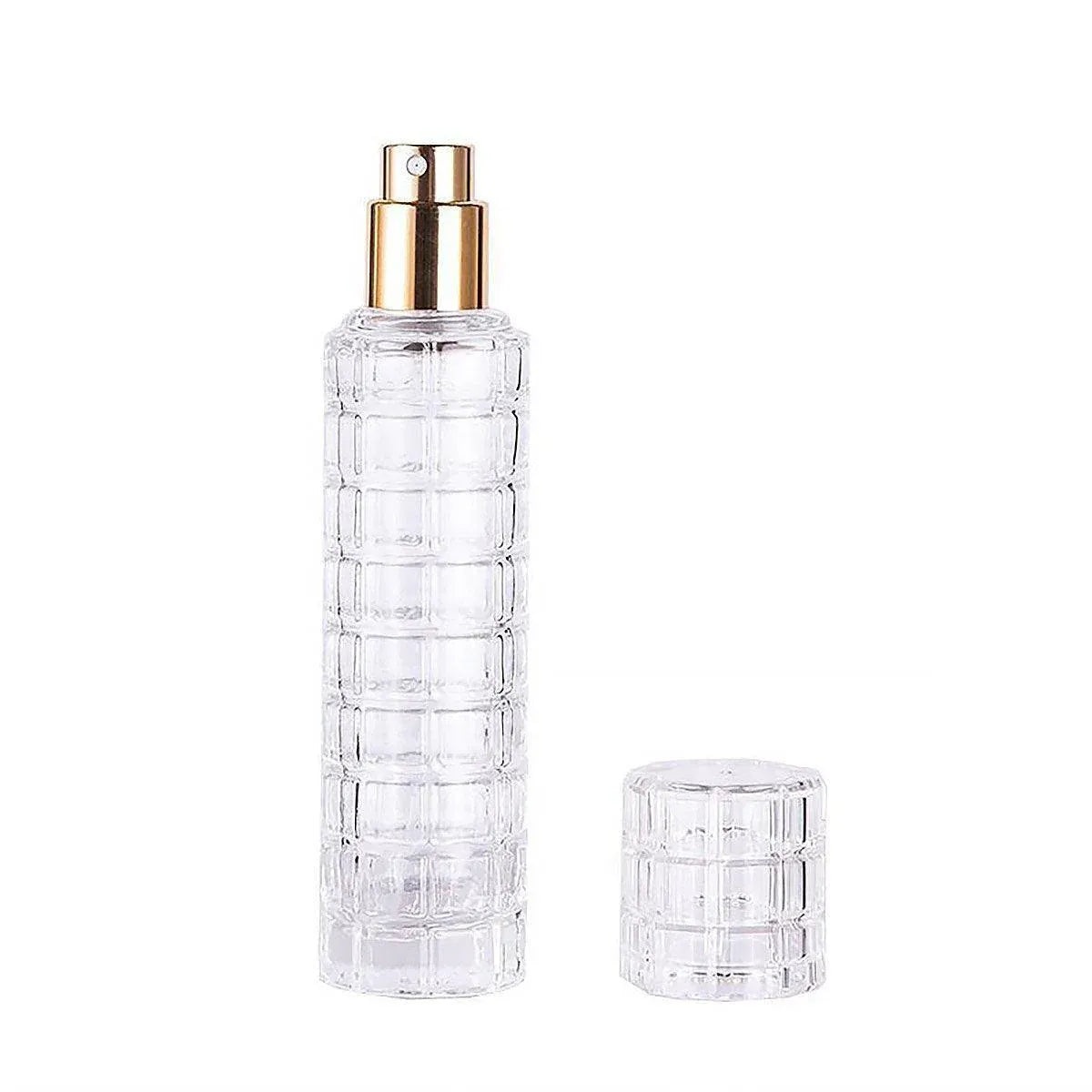 2pcs 30ml Travel Refillable Cosmetic Spray Bottle Empty Mist Pump Container Set - Silver