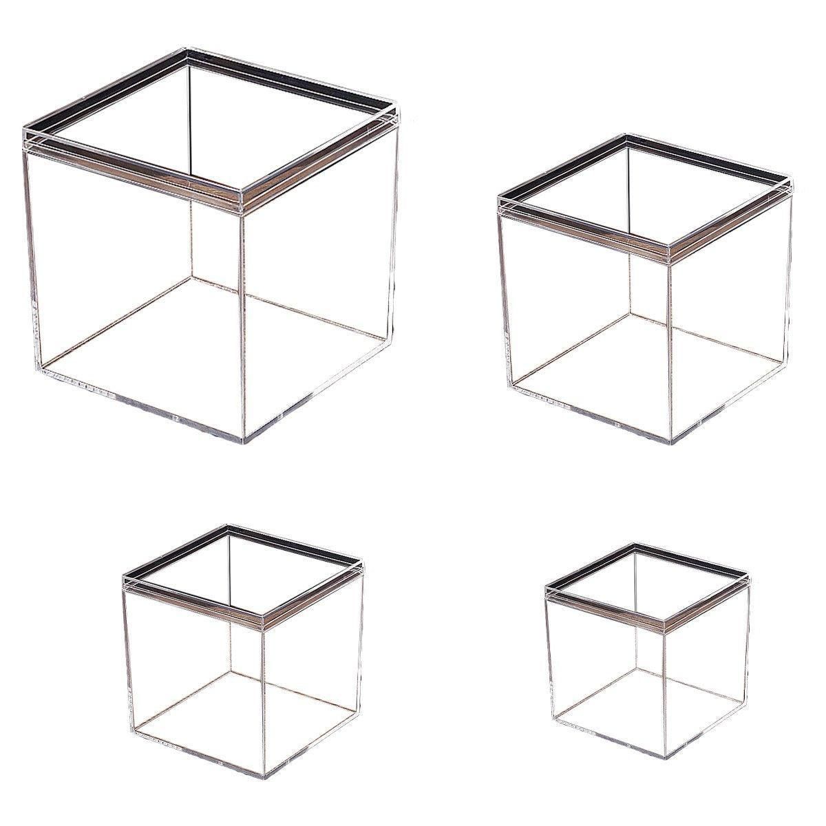 10pcs Clear Acrylic Plastic Boxes Square Storage Containers for Food  Small Item - 10pcs-85-85-85