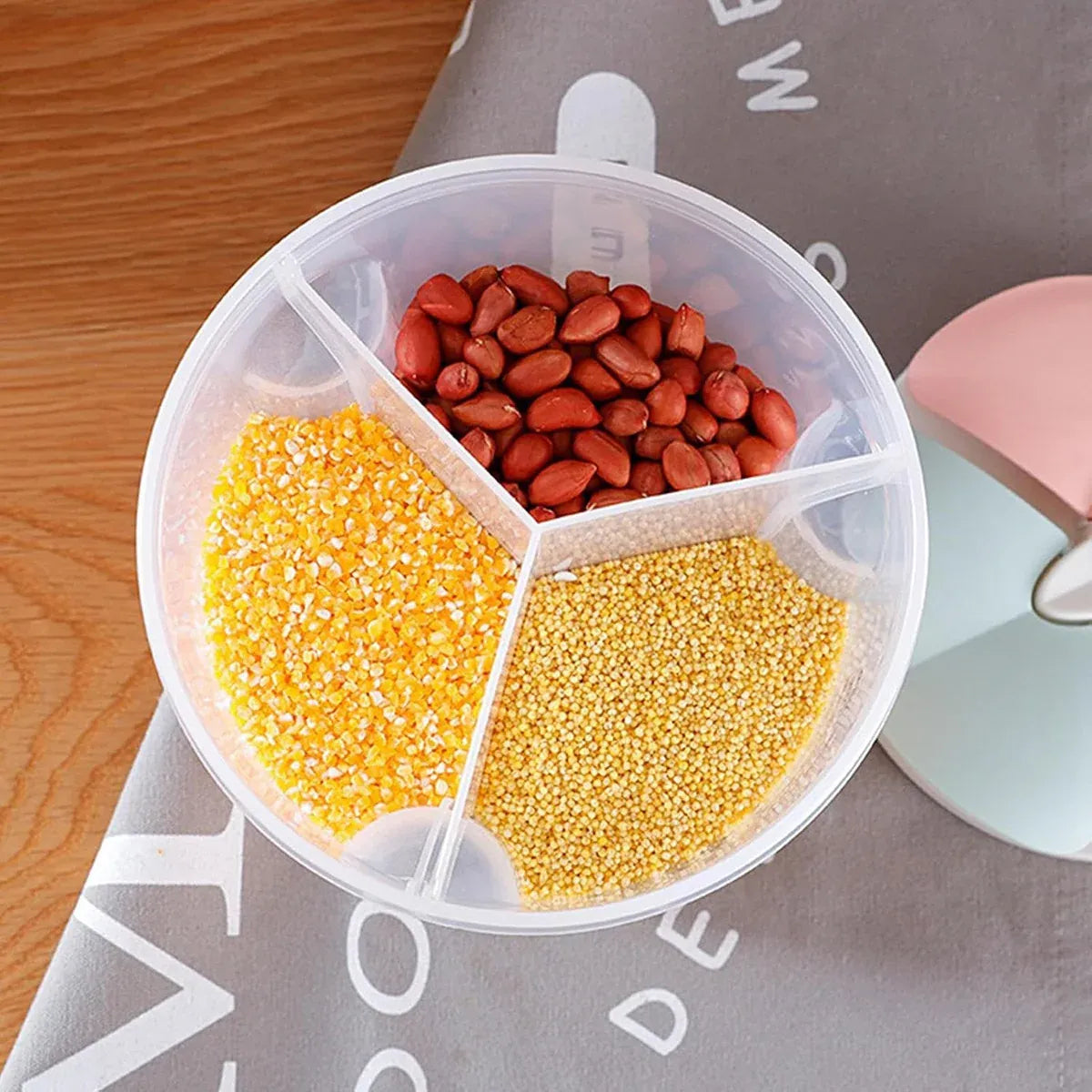 Kitchen Storage Box Transparent with Lid Food Container Tank Pantry Organizer - 1500ML