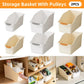 2pcs Cabinet Storage Box Miscellaneous Organizer Household Container Plastic Bin - L-Beige