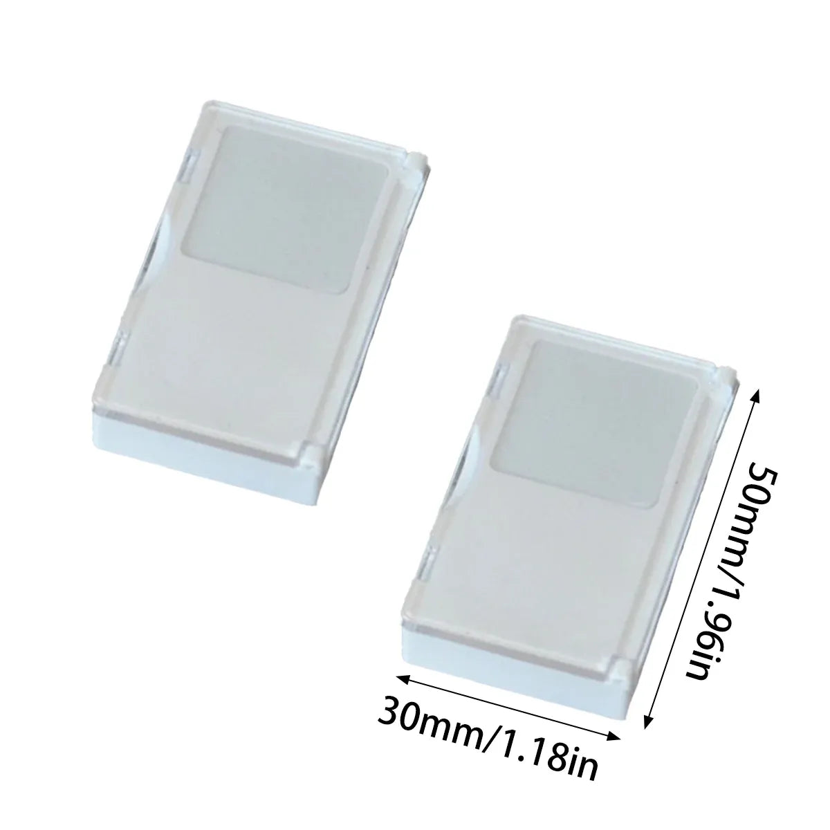 2PCS Acrylic Flip Top Transparent Square Storage Box For Loose Diamonds Gemstones