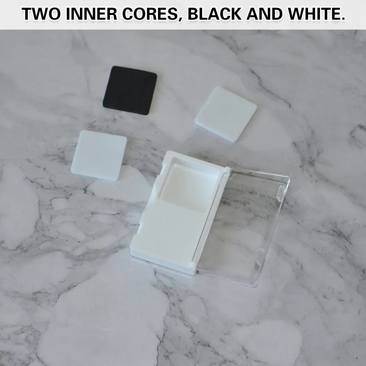 2PCS Acrylic Flip Top Transparent Square Storage Box For Loose Diamonds Gemstones