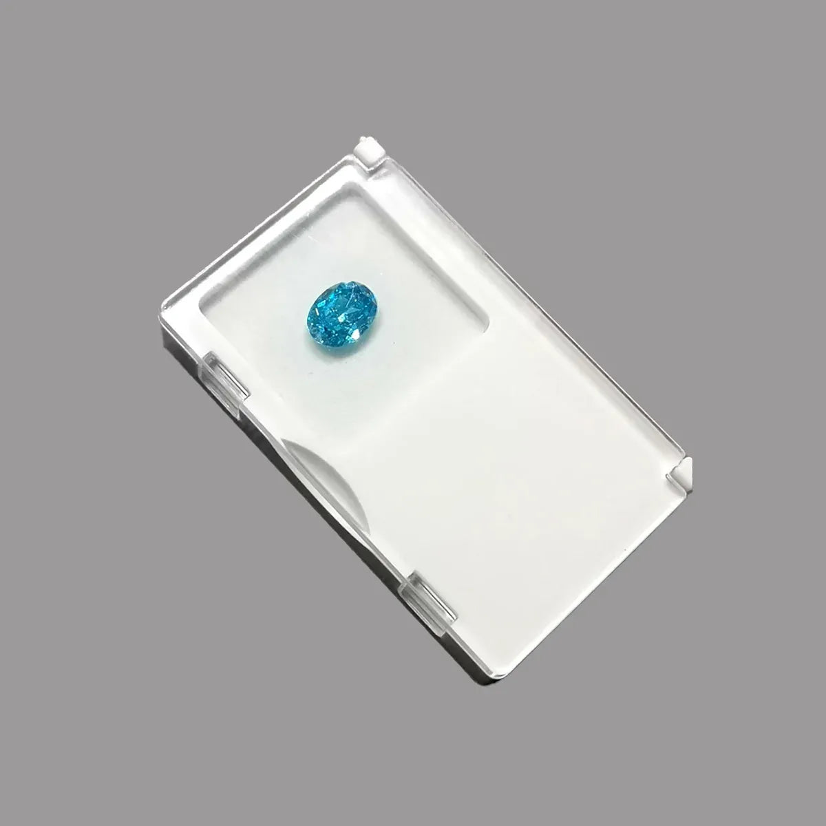 2PCS Acrylic Flip Top Transparent Square Storage Box For Loose Diamonds Gemstones