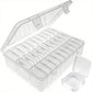 31PCS Plastic Home Storage Box Transparent Desktop Organizer Jewelry Beads Box