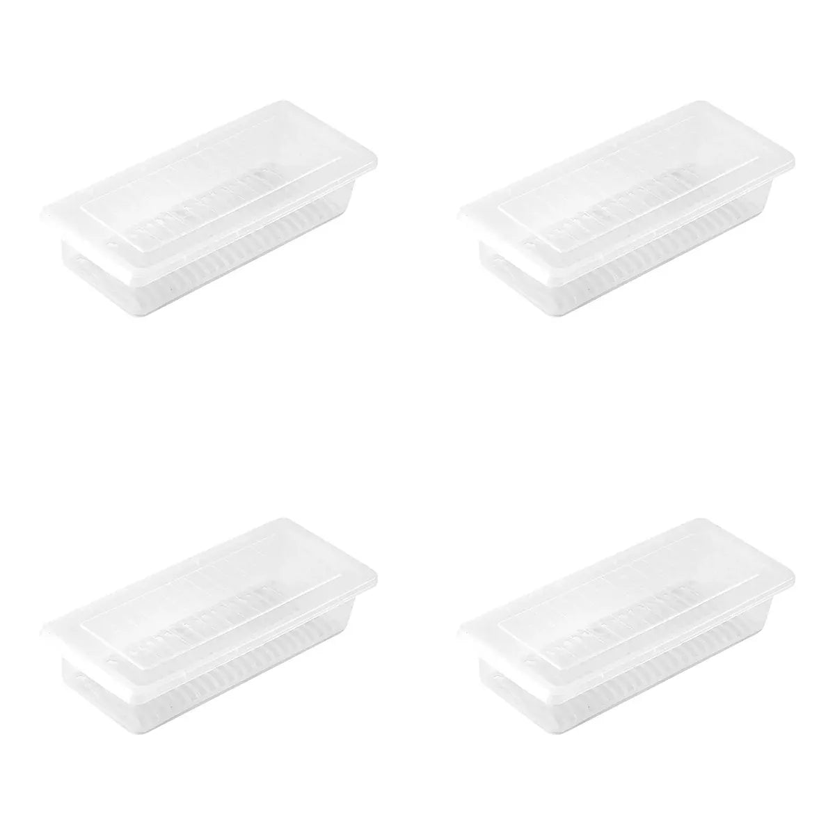 Fresh Keeping Box Set 4PCS Refrigerator Draining Sealed Fish Container Kitchen