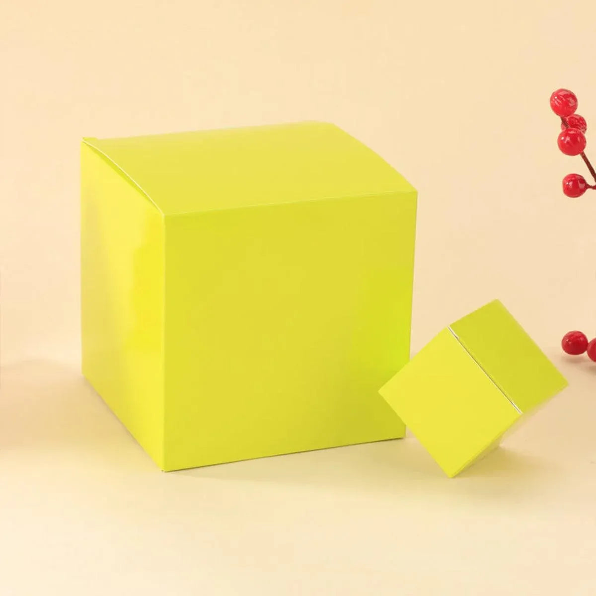 50pcs Colourful Square Paper Boxes Gifts Packaging Craft Supplies Storage Boxes - Blue-10x10cm