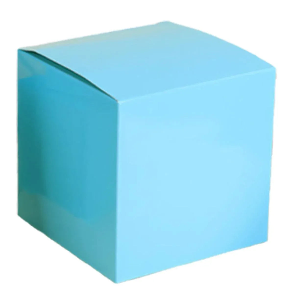 50pcs Colourful Square Paper Boxes Gifts Packaging Craft Supplies Storage Boxes - Blue-10x10cm