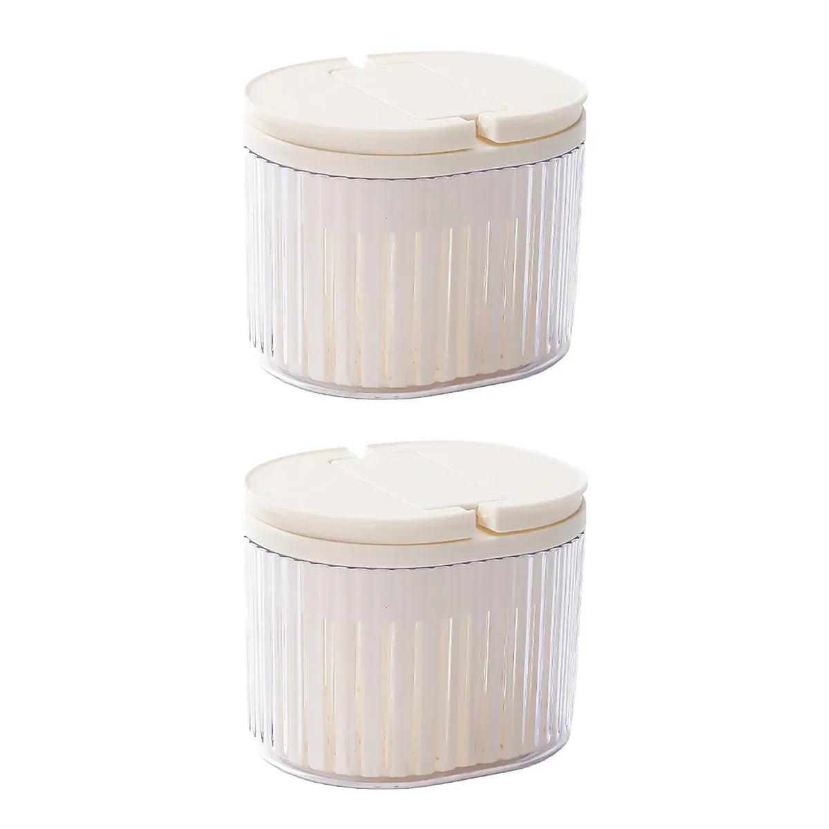 Storage Box 2PCS with Lids Sealed Organiser Kitchen Refrigerator Household Use