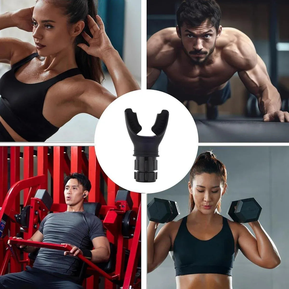 Portable Fitness Respiratory Adjustable Lung Capacity and Abdominal Breathing