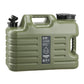 Outdoor Camping Water Storage Bucket with Faucet Portable Square Drinking Tank - 18L