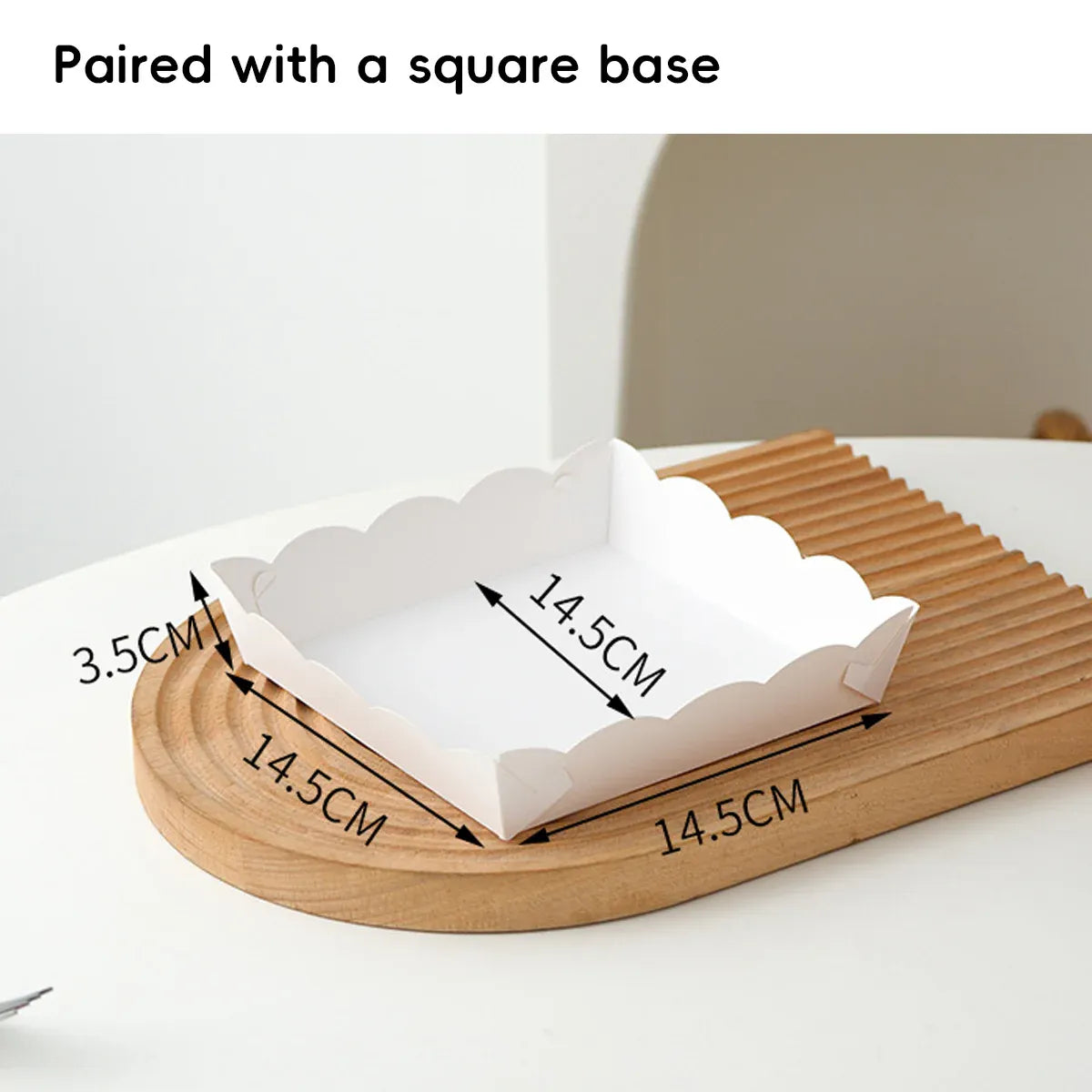 10Pcs Clear Window Cake Dessert Takeaway Box Bakery Packaging For Party Cupcake - Beige