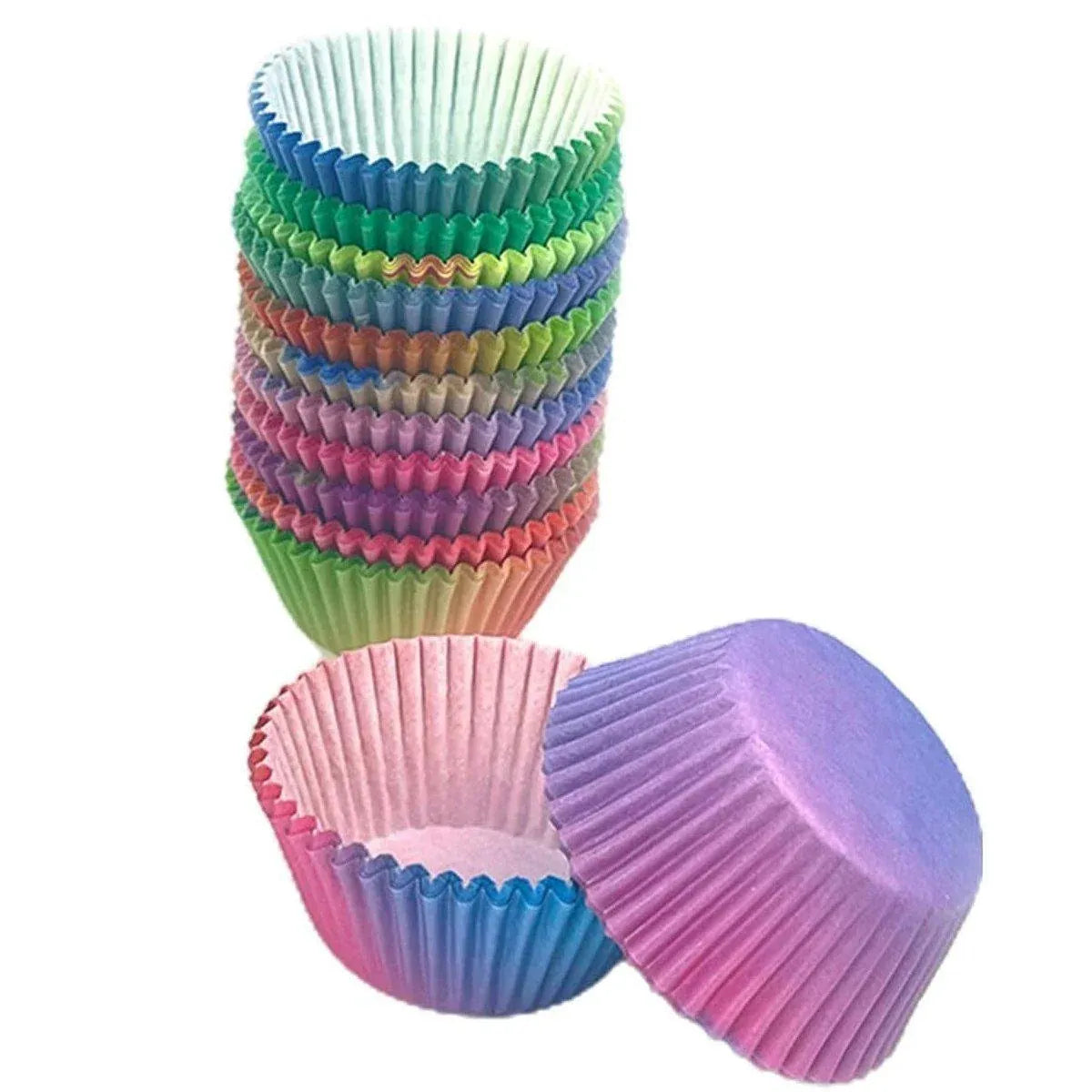 300pcs Gradient Colour Cupcake Paper Cases Baking Moulds Muffin Liners Set