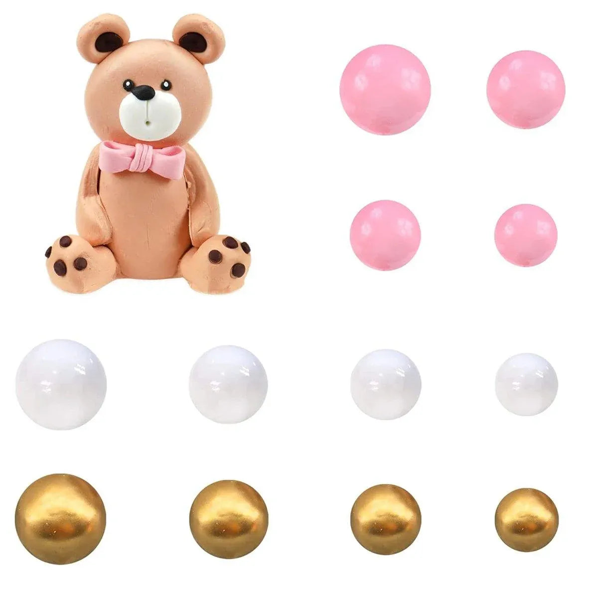 13pcs Teddy Bear Cake Decoration Set Party Birthday Teddy Bear Cake Topper