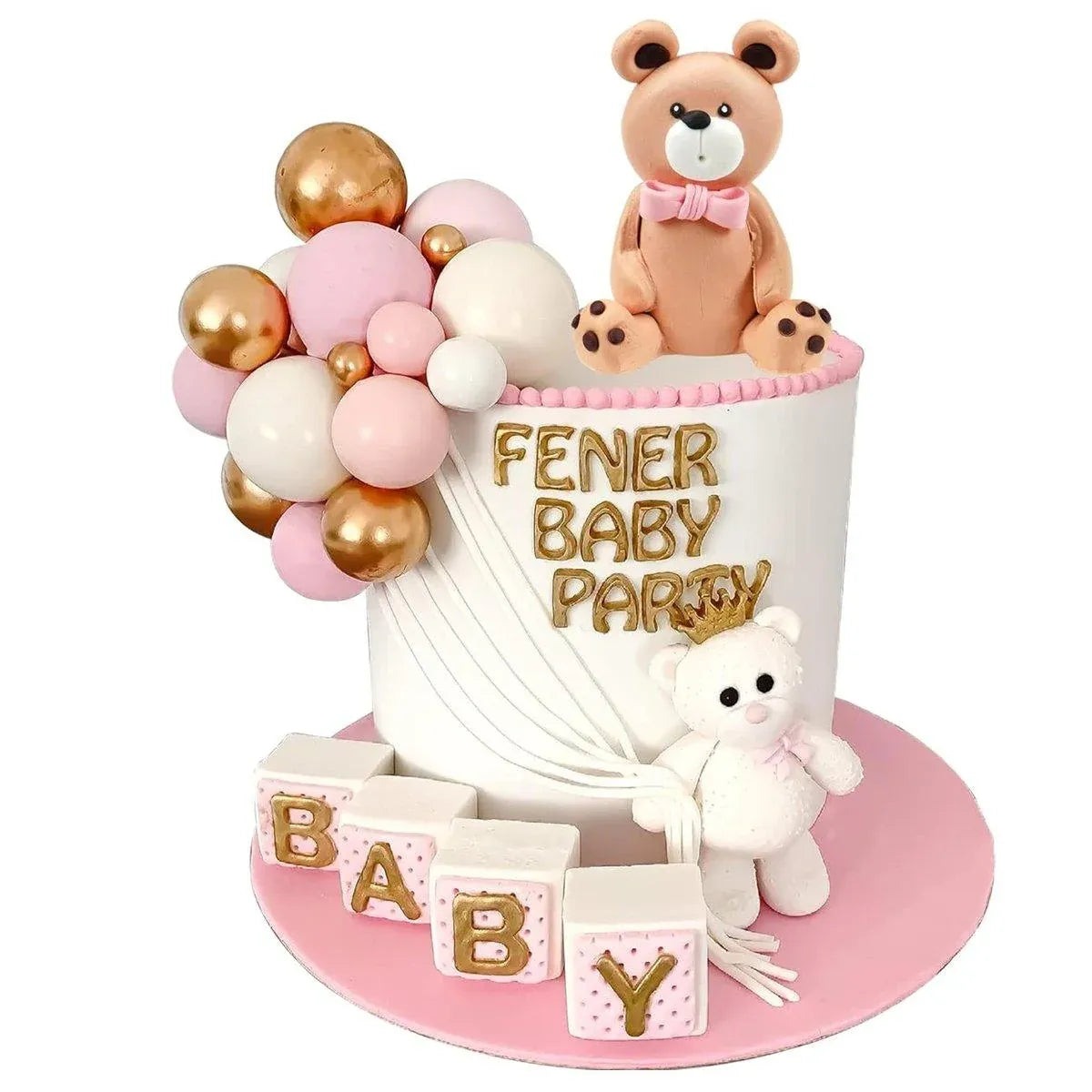 13pcs Teddy Bear Cake Decoration Set Party Birthday Teddy Bear Cake Topper
