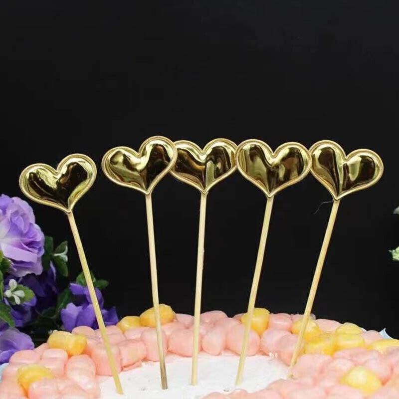 Happy Birthday Acrylic Cake Topper Cake Decoration Golden Silver Party - Red-Star