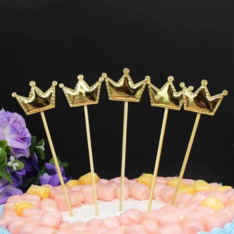 Happy Birthday Acrylic Cake Topper Cake Decoration Golden Silver Party - Red-Star
