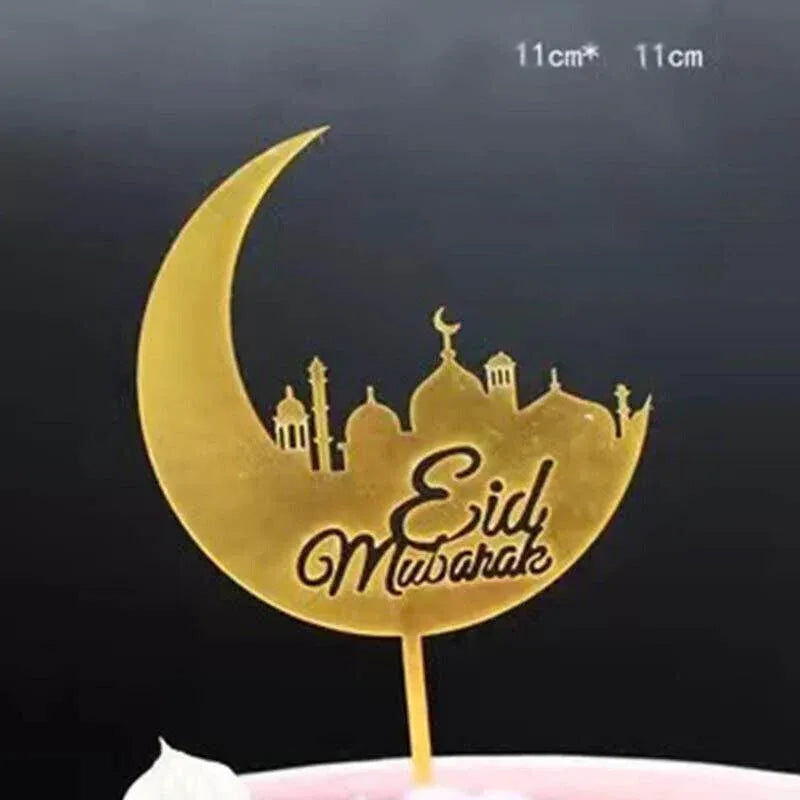 Happy Birthday Acrylic Cake Topper Cake Decoration Golden Silver Party - Gold-Birthday (B)