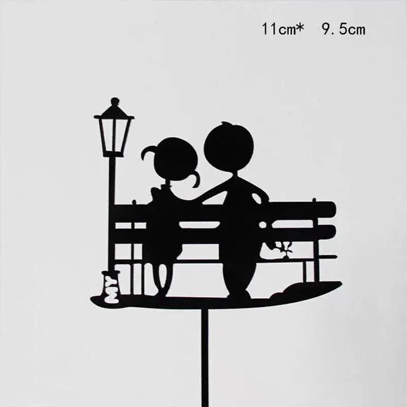 Happy Birthday Acrylic Cake Topper Cake Decoration Golden Silver Party - Gold-Birthday (B)