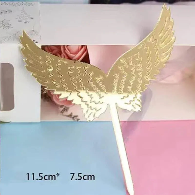 Happy Birthday Acrylic Cake Topper Cake Decoration Golden Silver Party - Gold-Birthday (B)