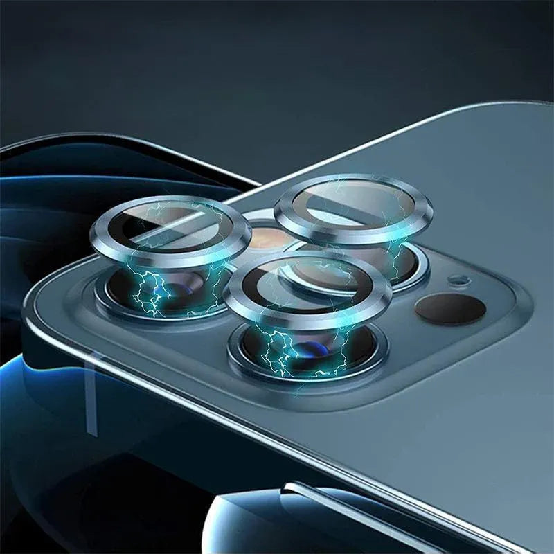 For iPhone 14/14 Plus Metal Camera Lens Glass Screen Protector - Blue