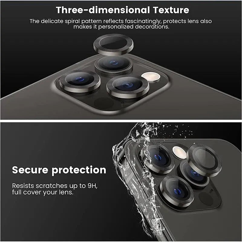 For iPhone 14/14 Plus Metal Camera Lens Glass Screen Protector - Blue