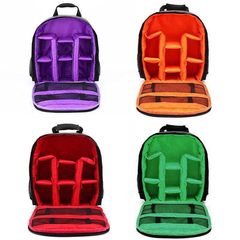 Waterproof DSLR Camera Backpack Multi Functional Rucksack for Canon Nikon Sony - Orange