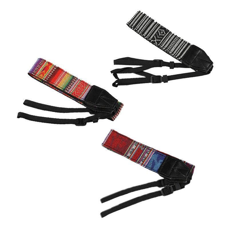 Camera Strap Compatible With Sony Nikon Olympus Dslr Canon Vintage Shoulder Neck - Black