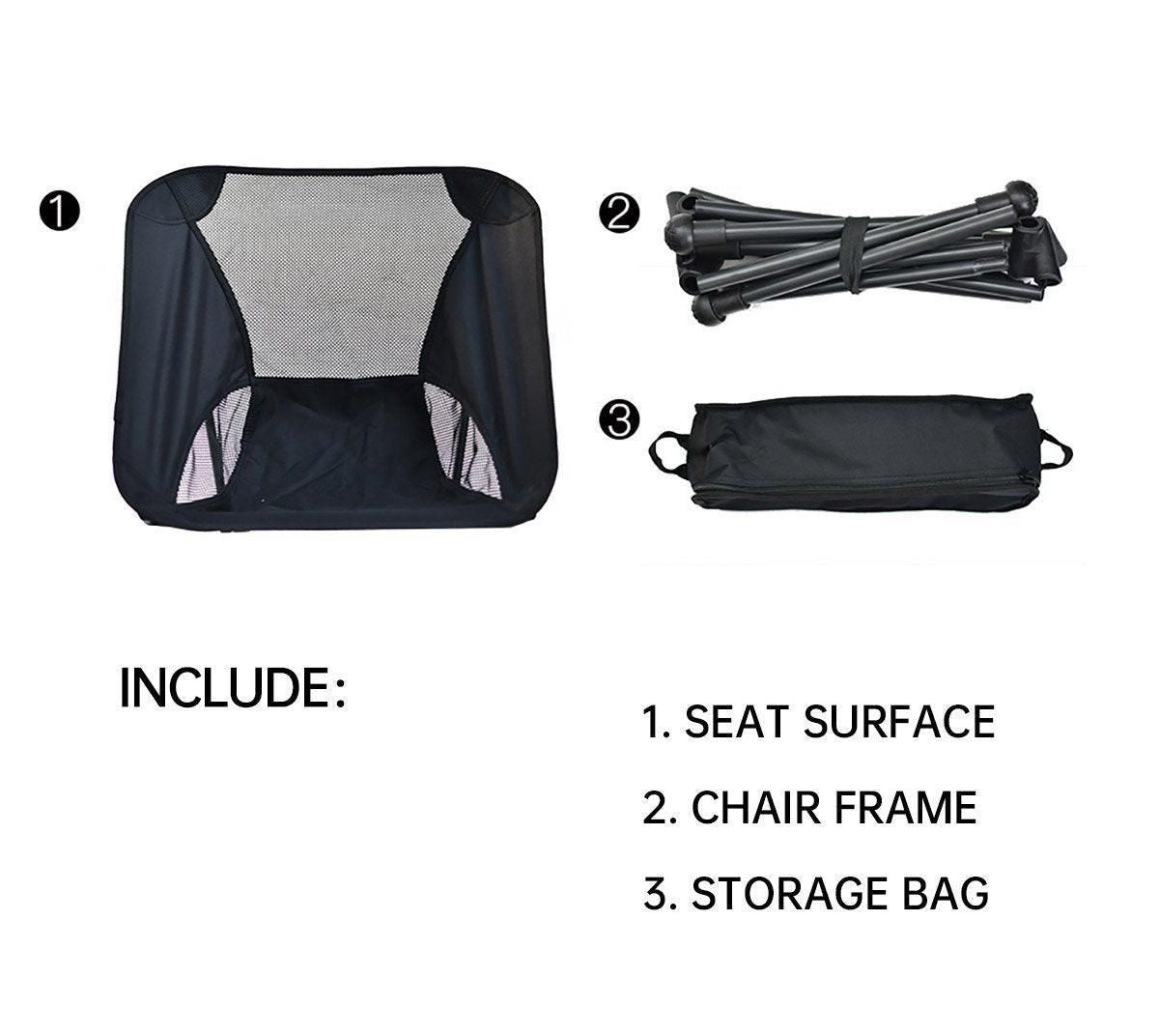 Outdoor Portable Lightweight Folding Camping Chair High Back Fishing