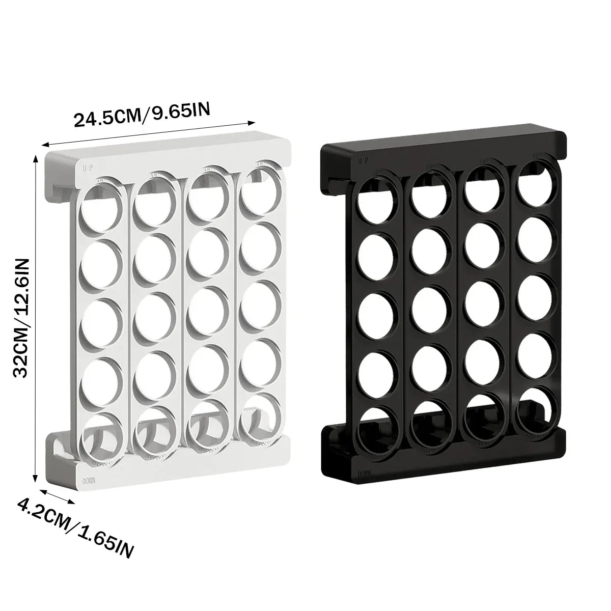 Wall Mounted Coffee Capsule Storage Rack SpaceSaving for Kitchen Cafe Countertop - White