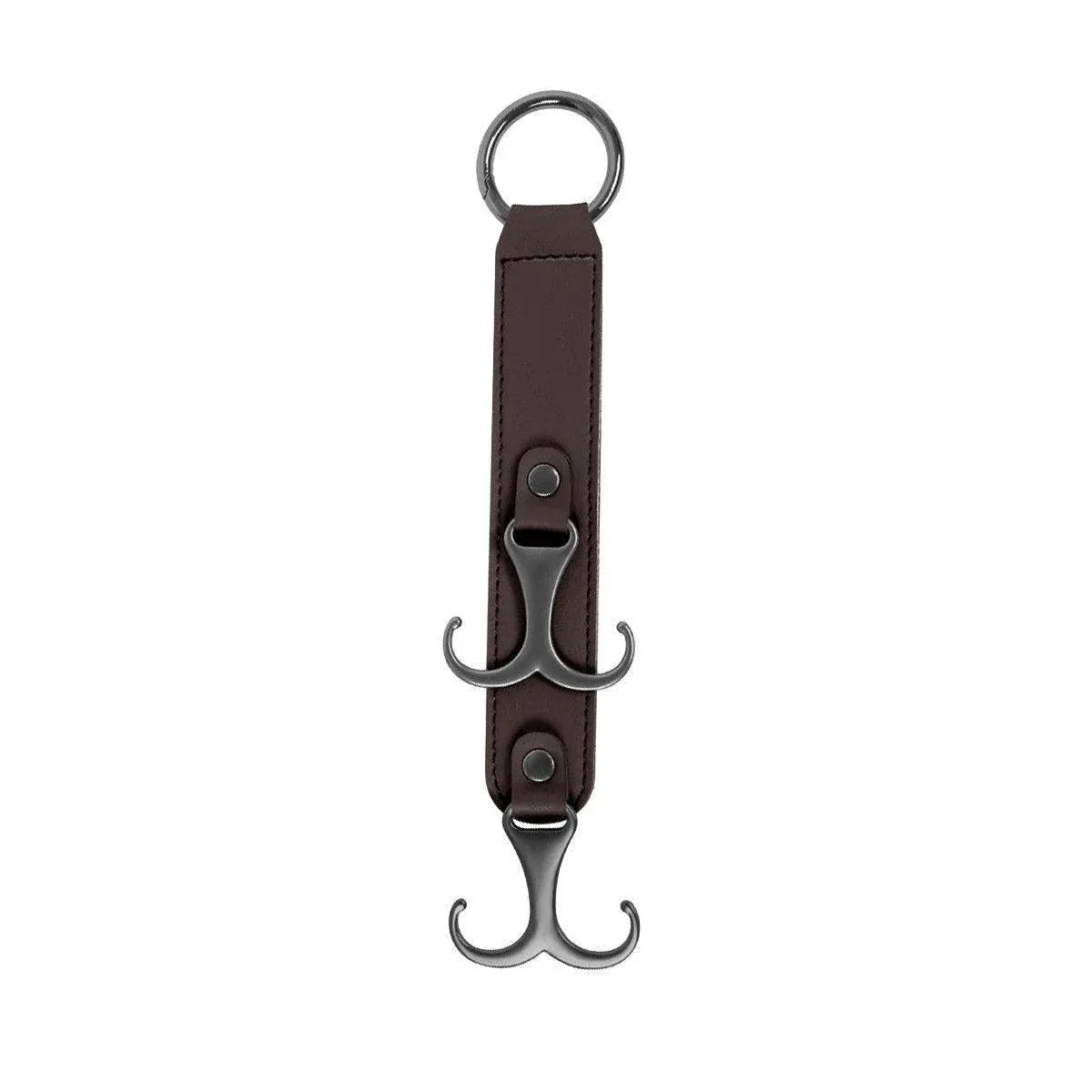1pc Car Headrest Hook 3 in 1 Hanger for Bag and Purse Organizer - Brown