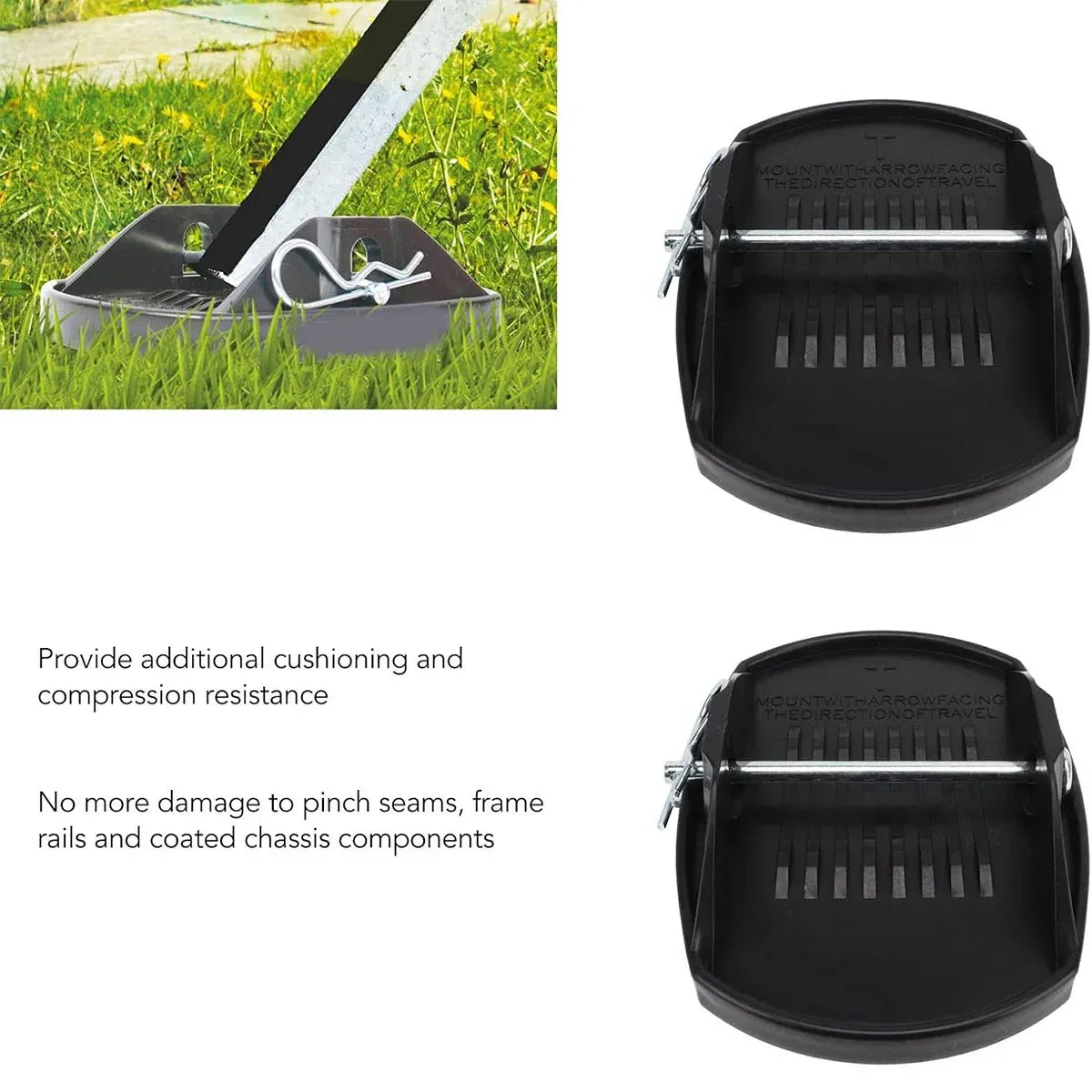 RV Support Brackets 4pcs Universal Stabiliser Pads Anti Sinking Feet For Trailer