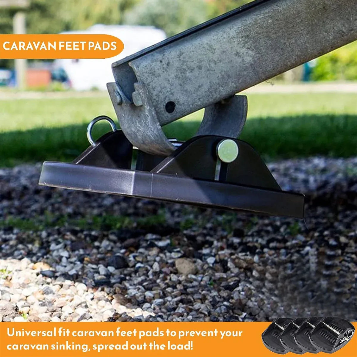 RV Support Brackets 4pcs Universal Stabiliser Pads Anti Sinking Feet For Trailer