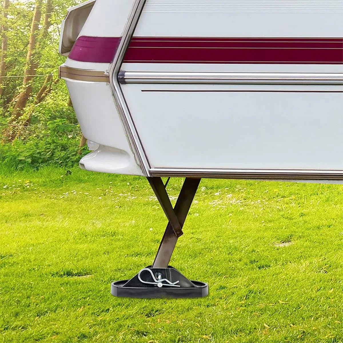 RV Support Brackets 4pcs Universal Stabiliser Pads Anti Sinking Feet For Trailer