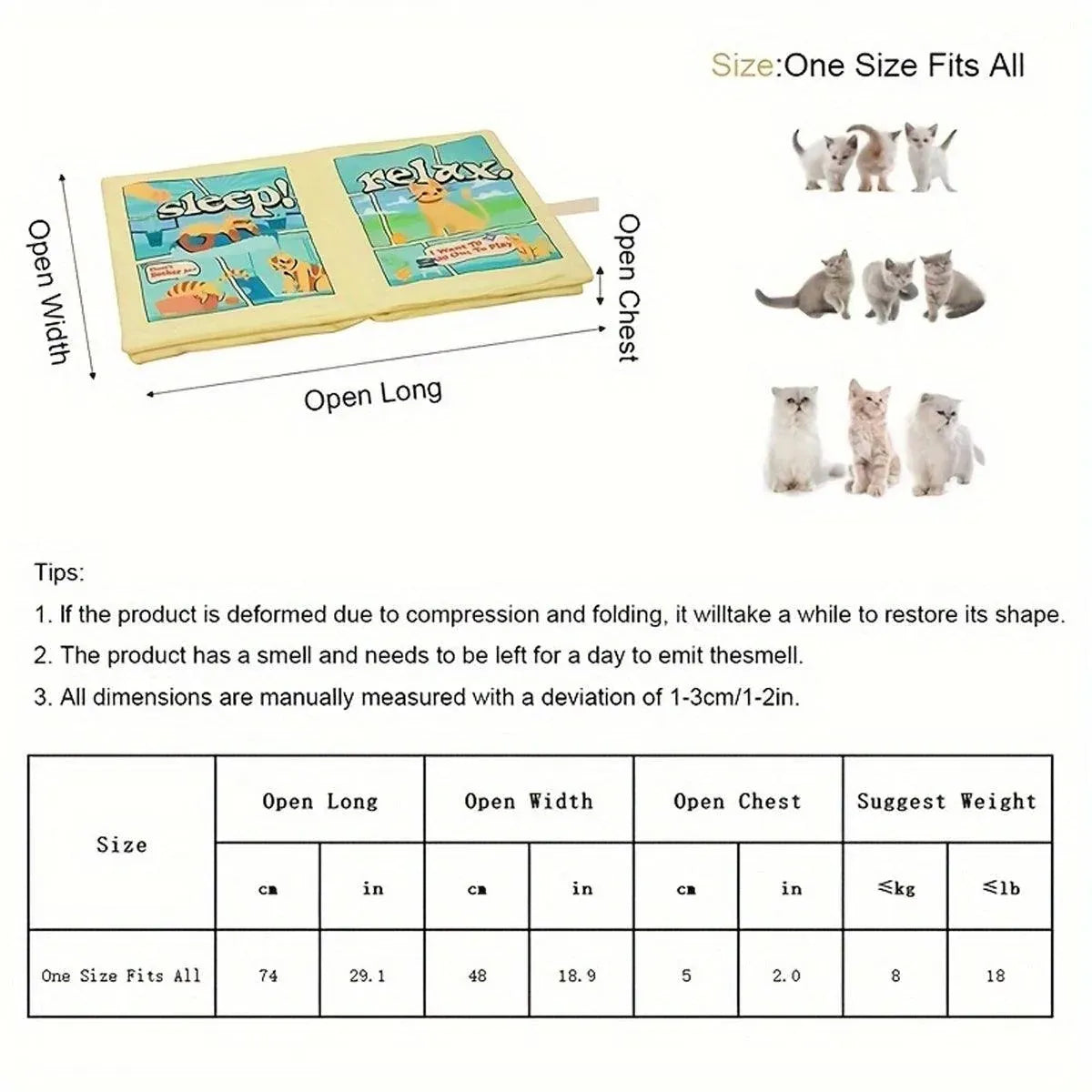 Foldable Cat Sleeping Mat Pet Bed Comfortable Soft Cushion for Cats and Kittens