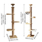 Cat Toy Cat Climbing Frame Floor Standing Multi Functional Cat Tree Pet Furniture - Cat Tree with Bowl